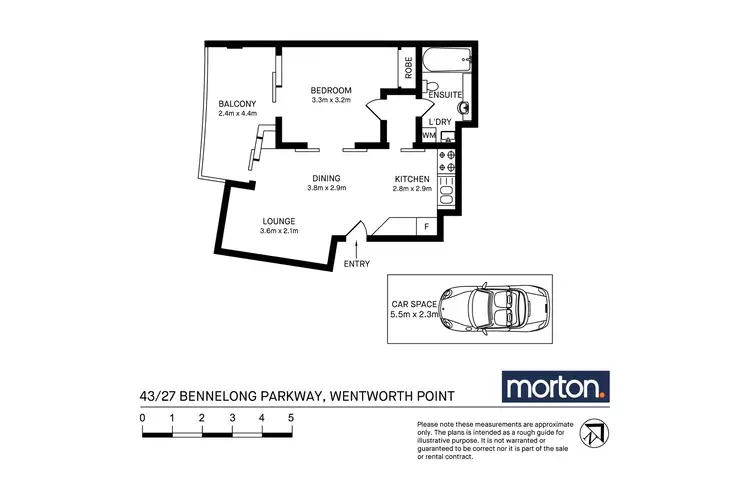 Floorplan of Homely apartment listing, 43/27 Bennelong Parkway, Wentworth Point NSW 2127