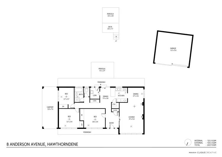 Floorplan of Homely house listing, 8 Anderson Avenue, Hawthorndene SA 5051