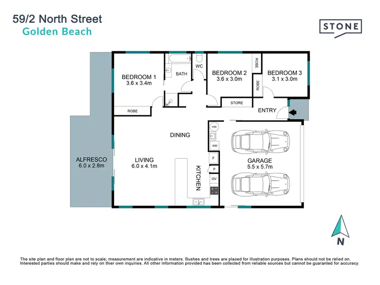 Floorplan of Homely unit listing, 59/2 North Street, Golden Beach QLD 4551