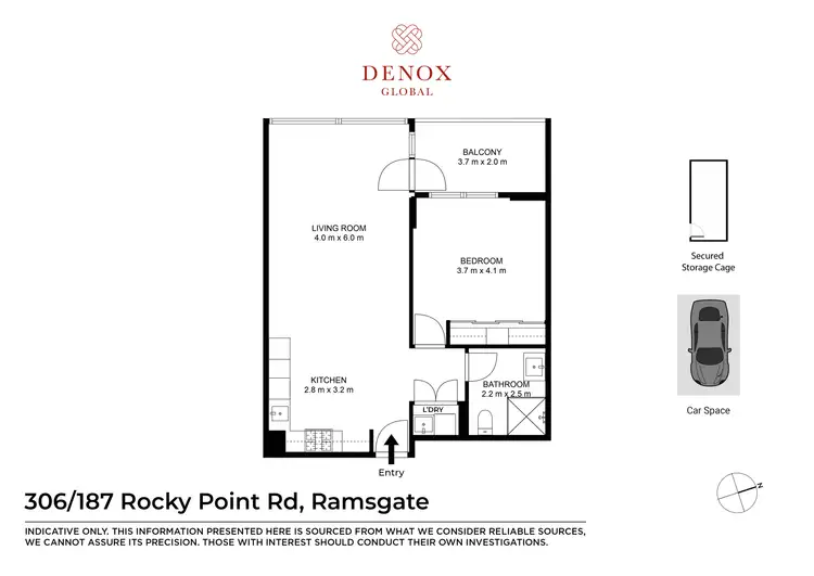 Floorplan of Homely apartment listing, 306/187 Rocky Point Road, Ramsgate NSW 2217