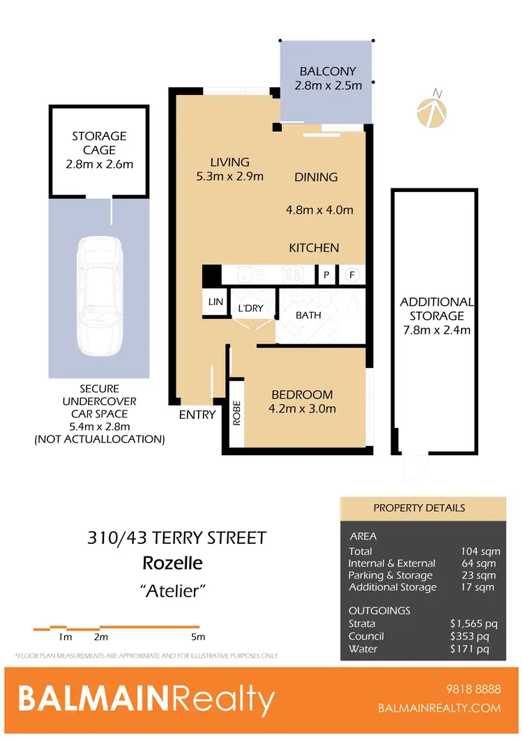 Floorplan of Homely apartment listing, 310/43 Terry Street, Rozelle NSW 2039