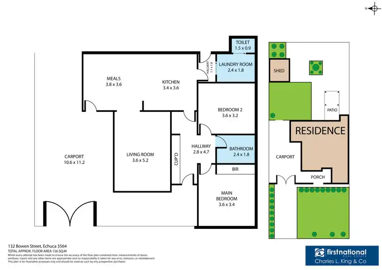 Floorplan of Homely house listing, 132 Bowen Street, Echuca VIC 3564