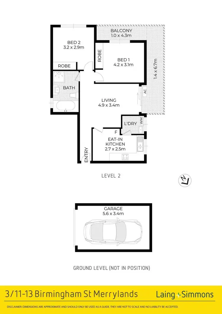Floorplan of Homely apartment listing, 3/11-13 Birmingham Street, Merrylands NSW 2160