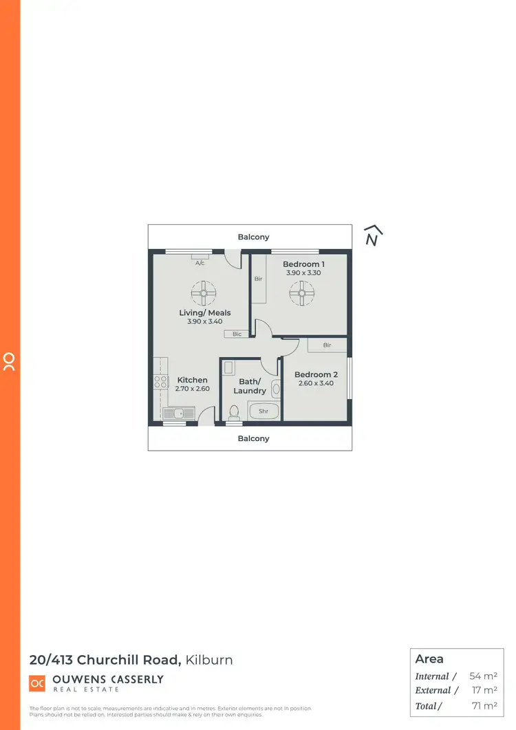 Floorplan of Homely unit listing, 20/413 Churchill Road, Kilburn SA 5084