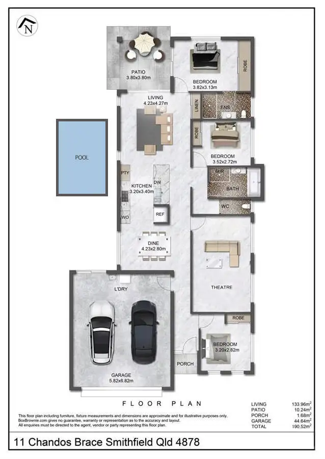 Floorplan of Homely house listing, 11 Chandos Brace, Smithfield QLD 4878