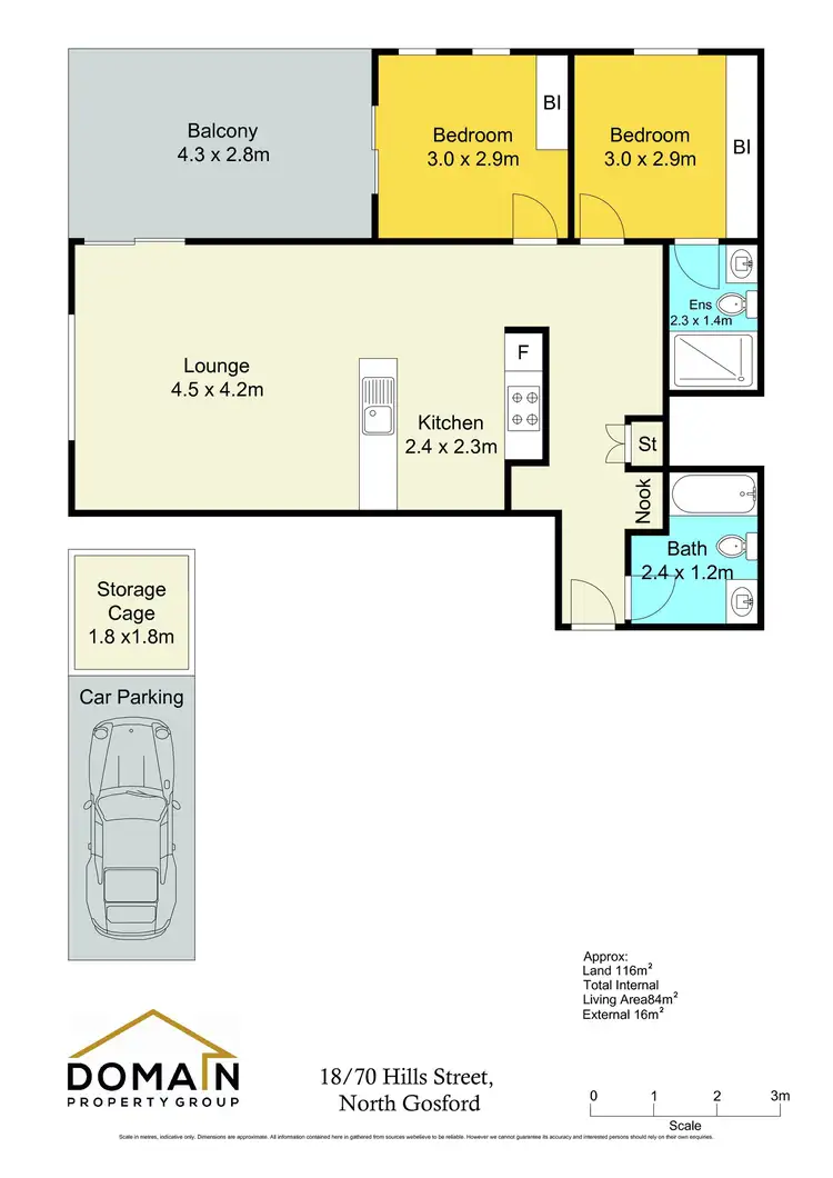 Floorplan of Homely unit listing, Level 2/18/70 Hills Street, North Gosford NSW 2250