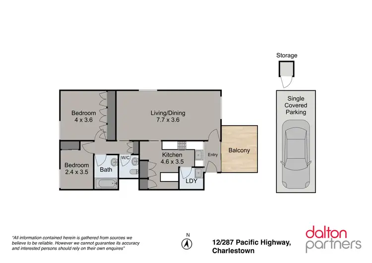 Floorplan of Homely unit listing, 12/287 Pacific Highway, Charlestown NSW 2290