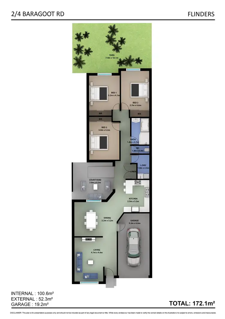 Floorplan of Homely villa listing, 2/4 Baragoot Road, Flinders NSW 2529