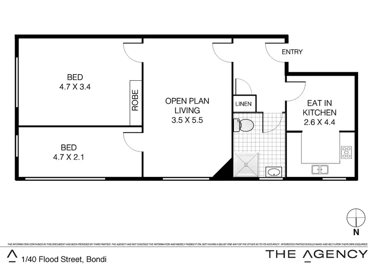 Floorplan of Homely apartment listing, 1/40 Flood Street, Bondi NSW 2026