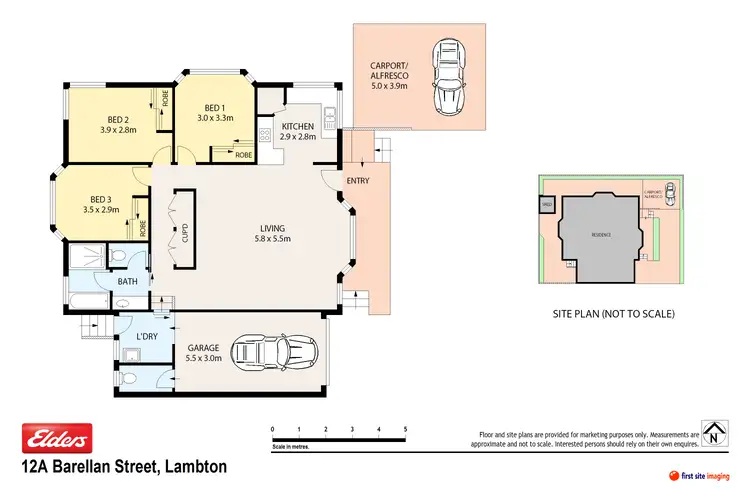 Floorplan of Homely semi-detached listing, 12A Barellan Street, Lambton NSW 2299