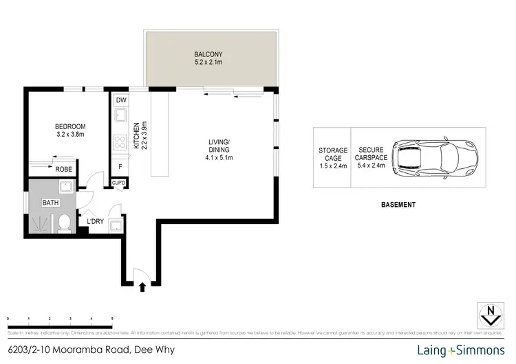 Floorplan of Homely apartment listing, 6203/2-10 Mooramba Road, Dee Why NSW 2099