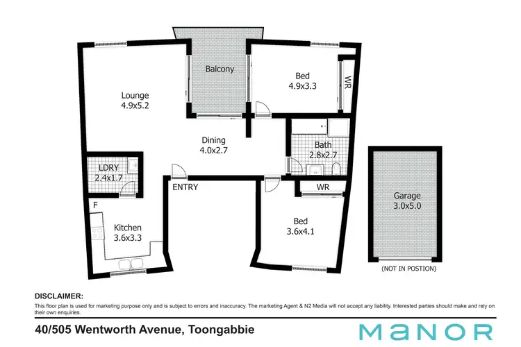 Floorplan of Homely unit listing, 40/505-507 Wentworth Avenue, Toongabbie NSW 2146