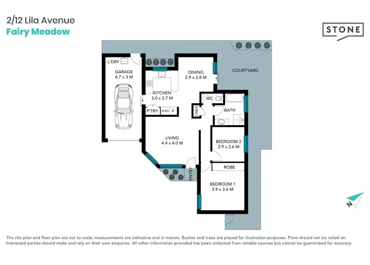 Floorplan of Homely villa listing, 2/12 Lila Avenue, Fairy Meadow NSW 2519