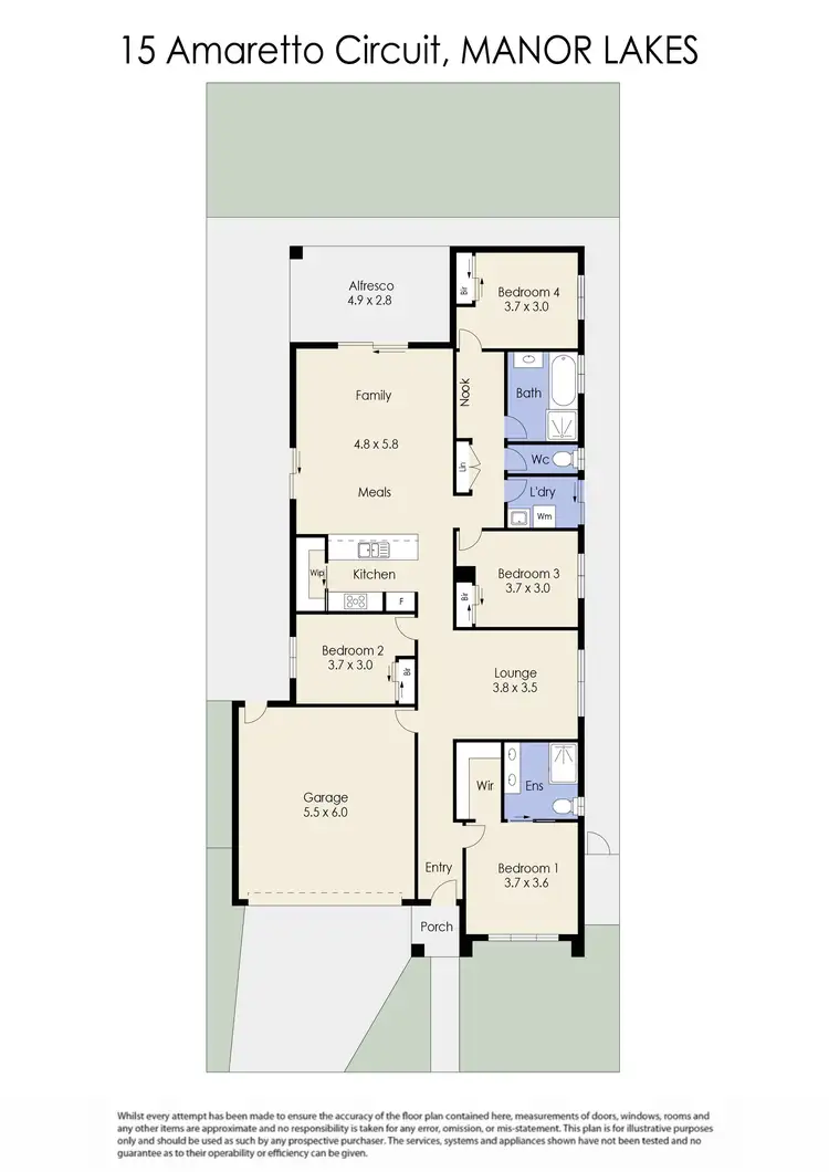 Floorplan of Homely house listing, 15 Amaretto Circuit, Manor Lakes VIC 3024