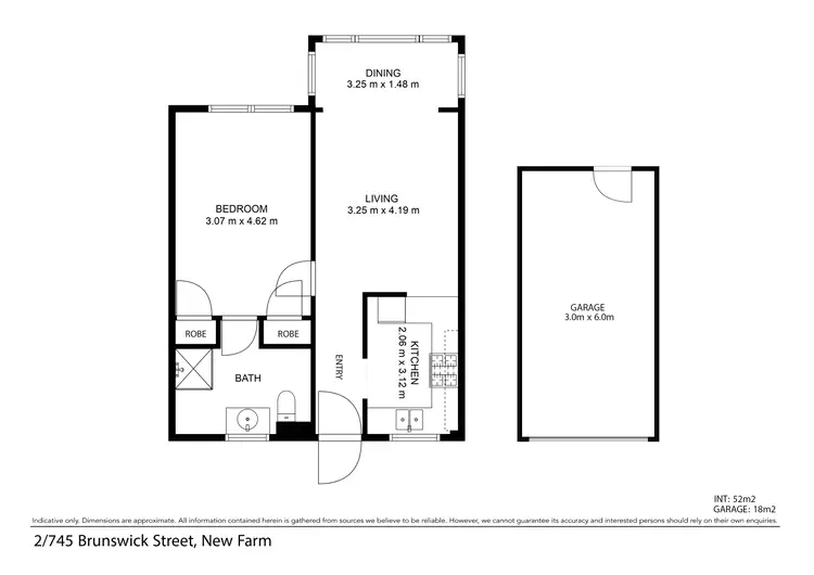 Floorplan of Homely apartment listing, 2/745 Brunswick Street, New Farm QLD 4005