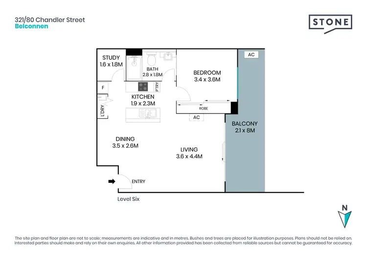 Floorplan of Homely apartment listing, 321/80 Chandler Street, Belconnen ACT 2617