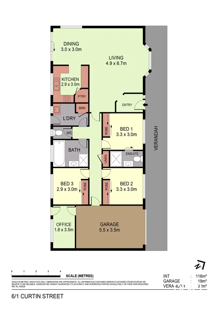 Floorplan of Homely unit listing, 6/1 Curtin Street, Kennington VIC 3550