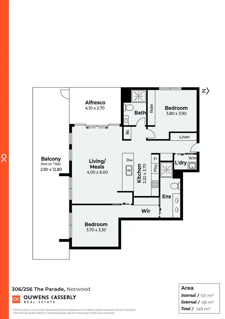 Floorplan of Homely apartment listing, 306/254 - 256 The Parade, Norwood SA 5067