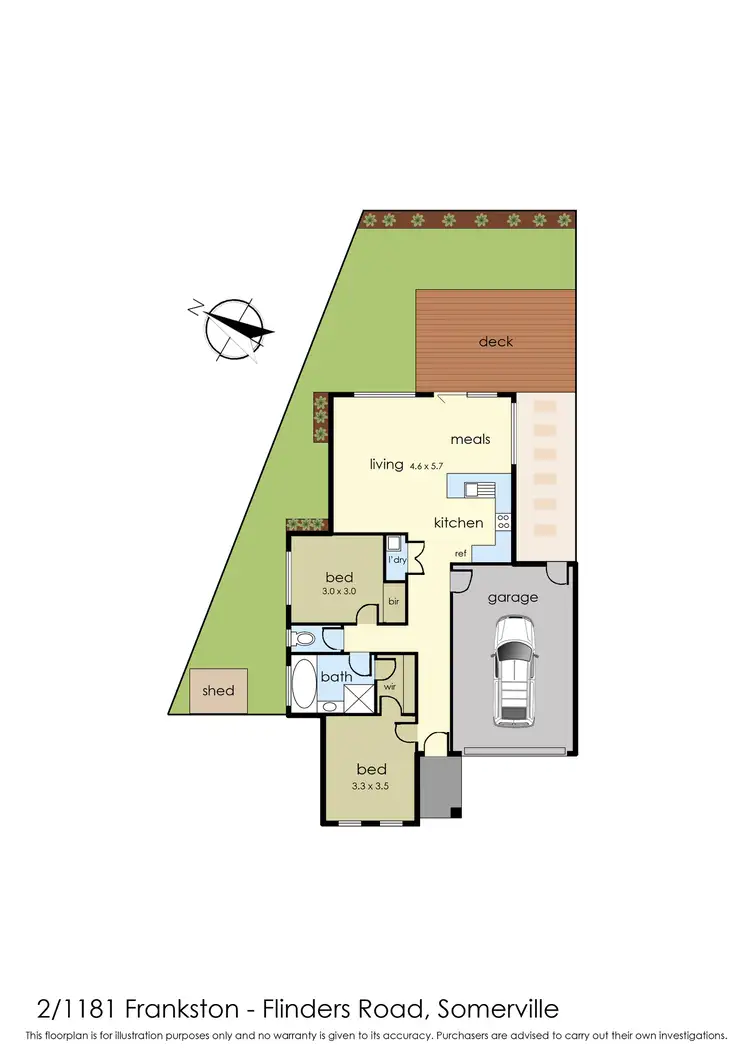 Floorplan of Homely unit listing, 2/1181 Frankston Flinders Road, Somerville VIC 3912