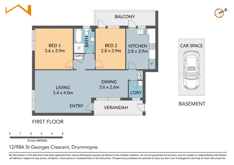 Floorplan of Homely apartment listing, 12/98A St Georges Crescent, Drummoyne NSW 2047