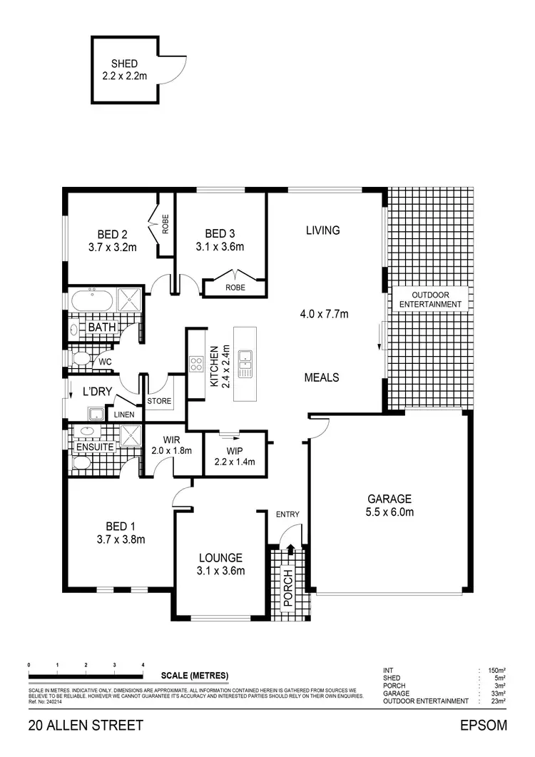 Floorplan of Homely house listing, 20 Allen Street, Epsom VIC 3551