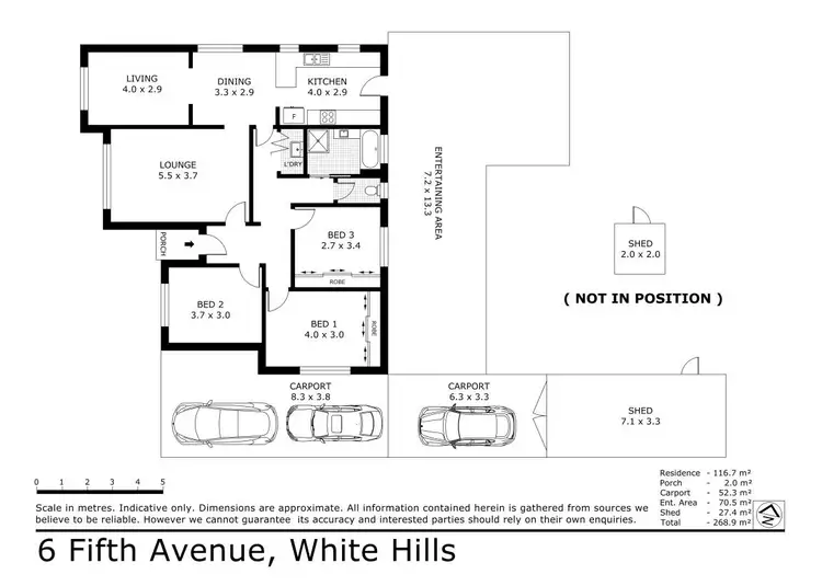 Floorplan of Homely house listing, 6 Fifth Avenue, White Hills VIC 3550
