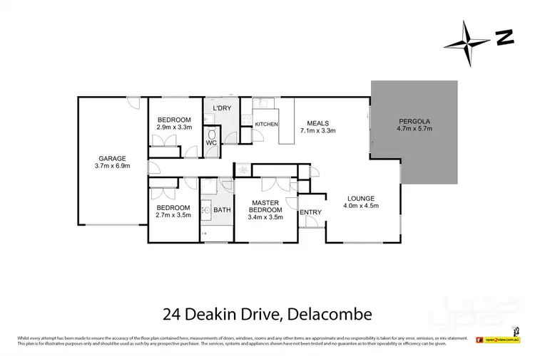 Floorplan of Homely house listing, 24 Deakin Drive, Delacombe VIC 3356