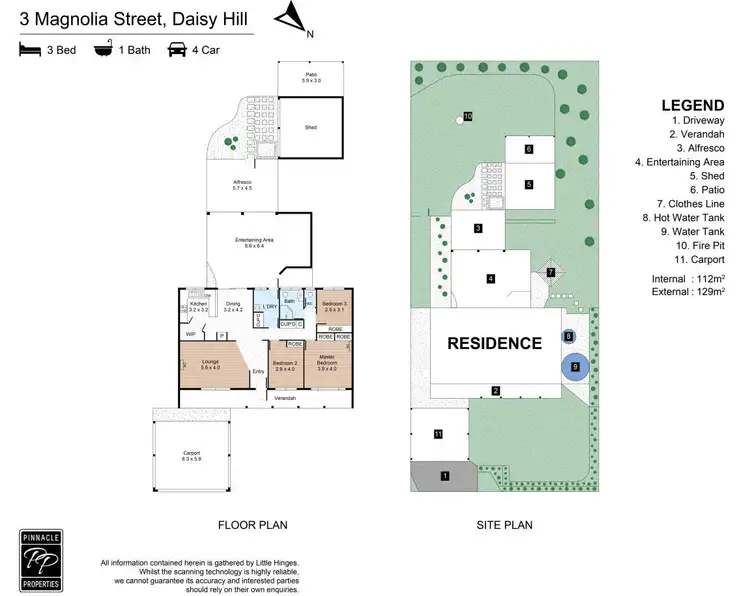 Floorplan of Homely house listing, 3 Magnolia Street, Daisy Hill QLD 4127