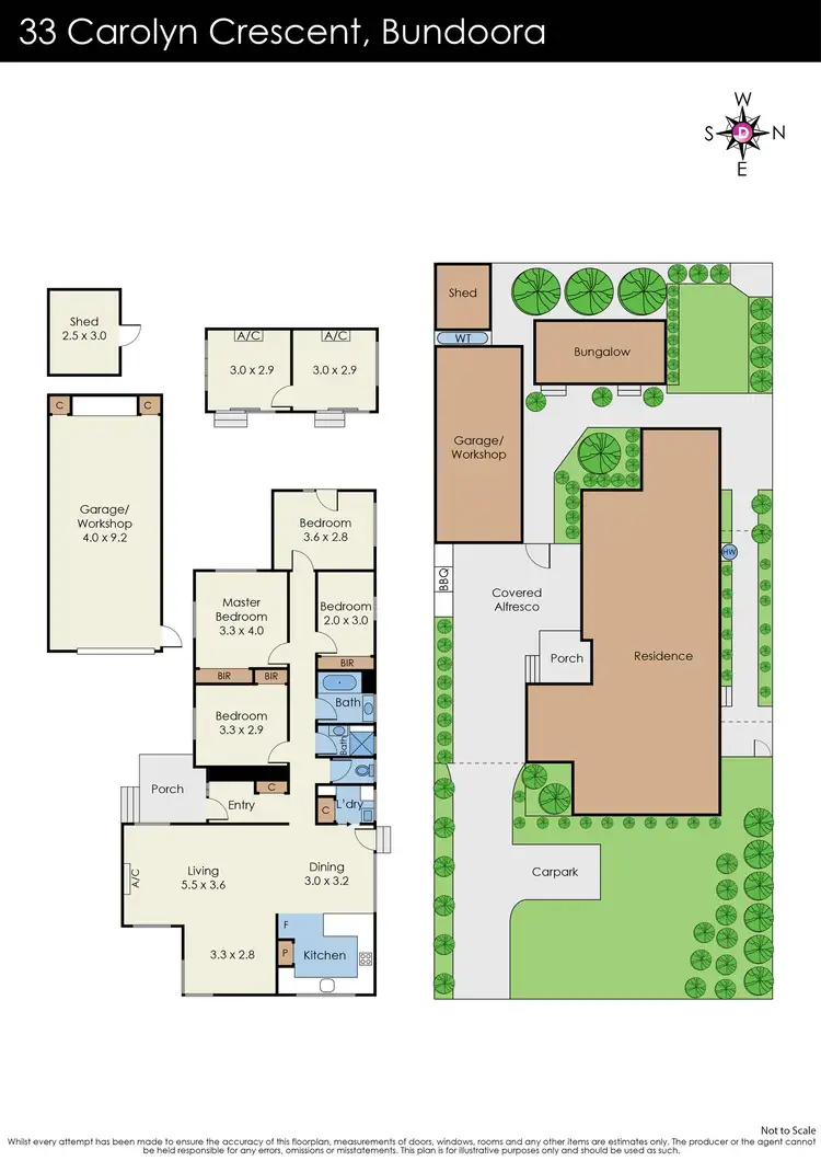 Floorplan of Homely house listing, 33 Carolyn Crescent, Bundoora VIC 3083