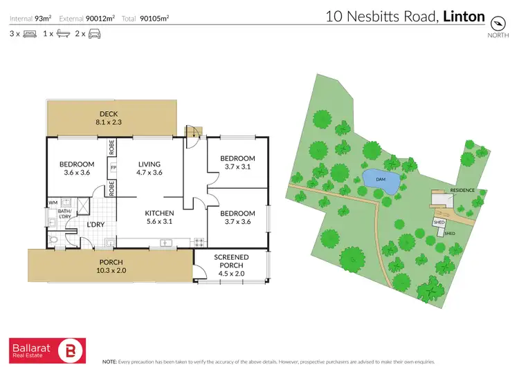 Floorplan of Homely house listing, 10 Nesbitts Road, Linton VIC 3360