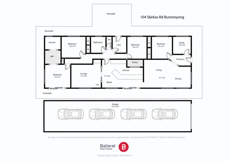 Floorplan of Homely house listing, 104 Skirkas Road, Buninyong VIC 3357