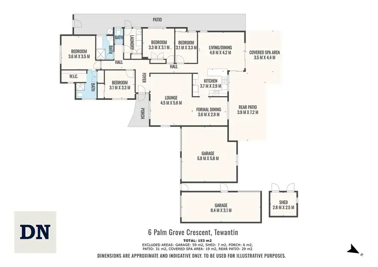 Floorplan of Homely house listing, 6 Palm Grove Crescent, Tewantin QLD 4565
