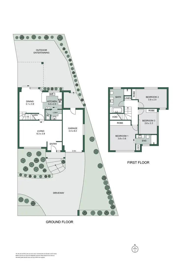 Floorplan of Homely townhouse listing, 2/2B Burnt Street, Seaforth NSW 2092