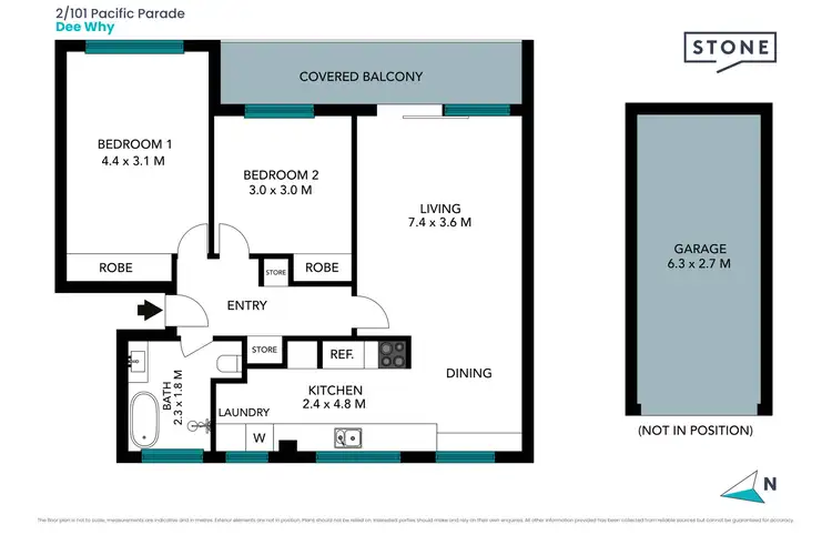 Floorplan of Homely apartment listing, 2/101 Pacific Parade, Dee Why NSW 2099