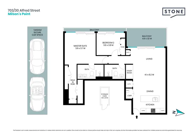 Floorplan of Homely apartment listing, 703/30 Alfred Street, Milsons Point NSW 2061