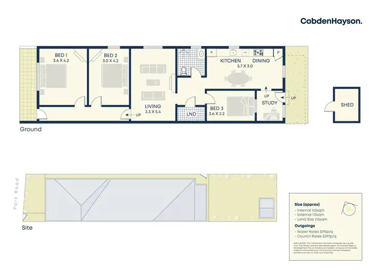 Floorplan of Homely house listing, 2 Park Road, Marrickville NSW 2204