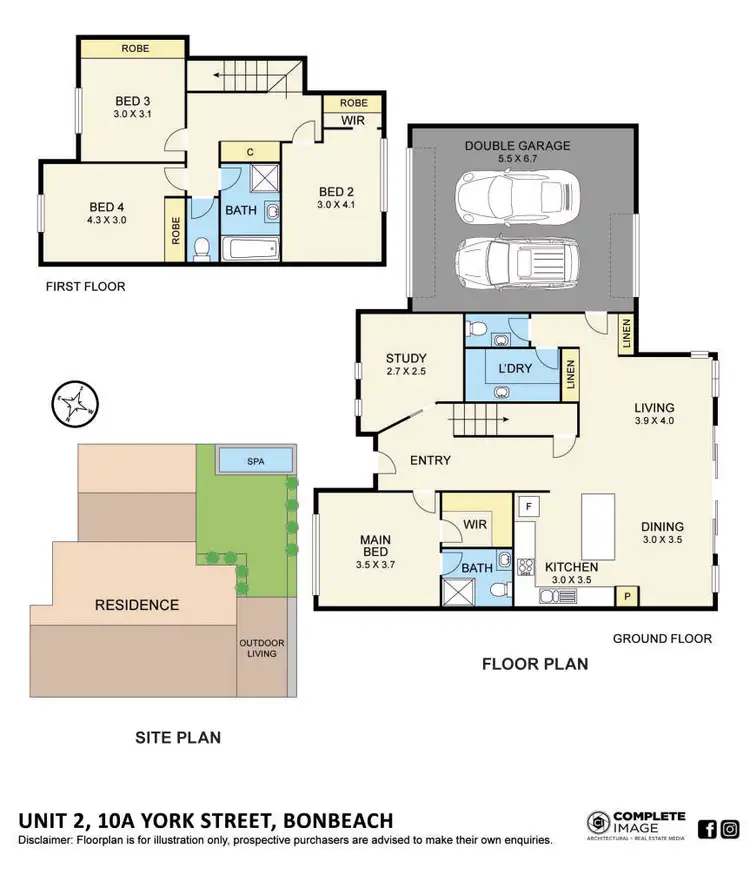 Floorplan of Homely townhouse listing, 2/10A York Street, Bonbeach VIC 3196