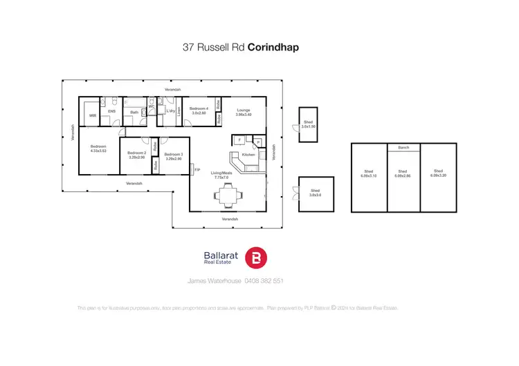 Floorplan of Homely house listing, 37 Russell Road, Corindhap VIC 3352