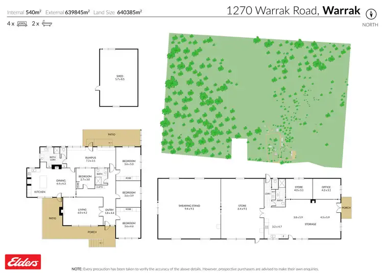 Floorplan of Homely rural property listing, 1270 Warrak Road, Warrak VIC 3377