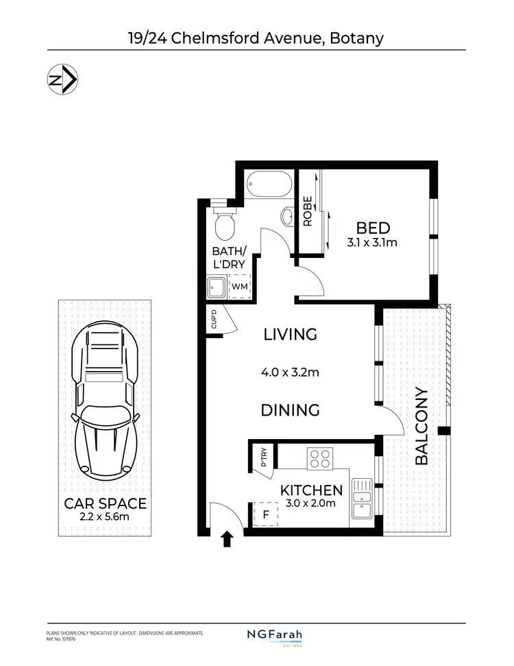Floorplan of Homely apartment listing, 19/24 Chelmsford Avenue, Botany NSW 2019