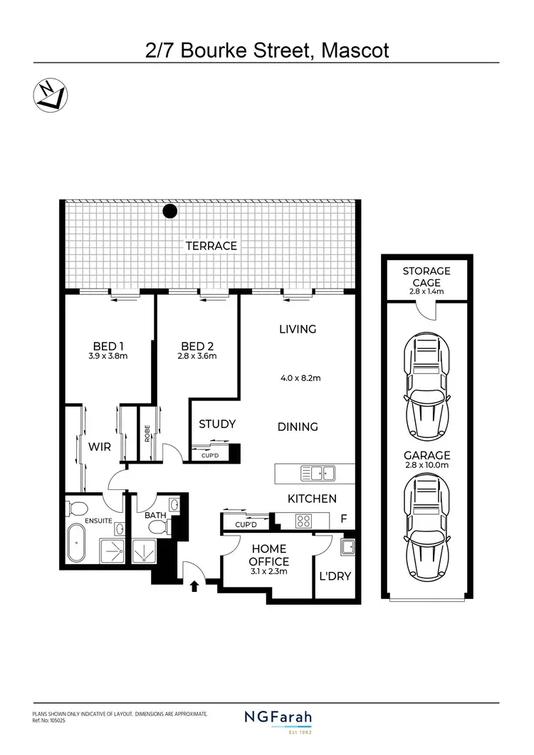 Floorplan of Homely apartment listing, 2/7 Bourke Street, Mascot NSW 2020