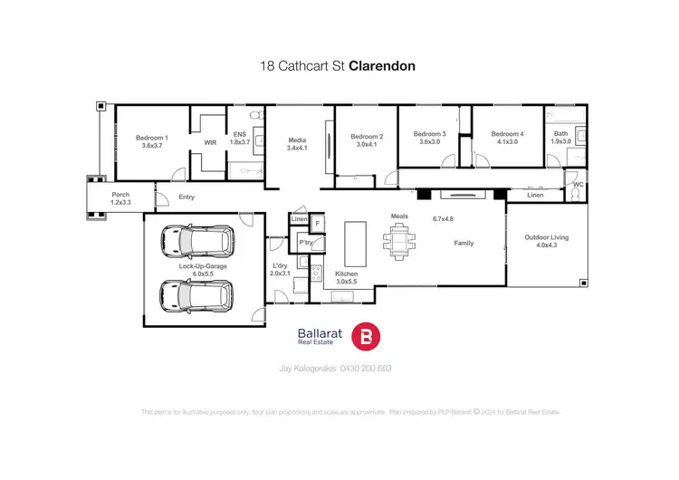 Floorplan of Homely house listing, 18 Cathcart Street, Clarendon VIC 3352