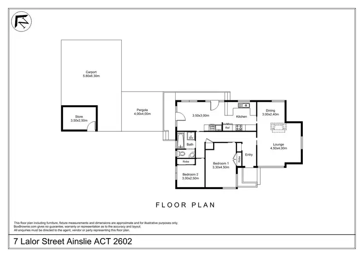 Floorplan of Homely house listing, 7 Lalor Street, Ainslie ACT 2602