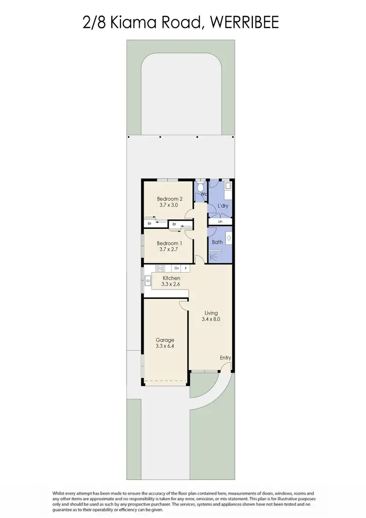 Floorplan of Homely unit listing, 2/8 Kiama Road, Werribee VIC 3030