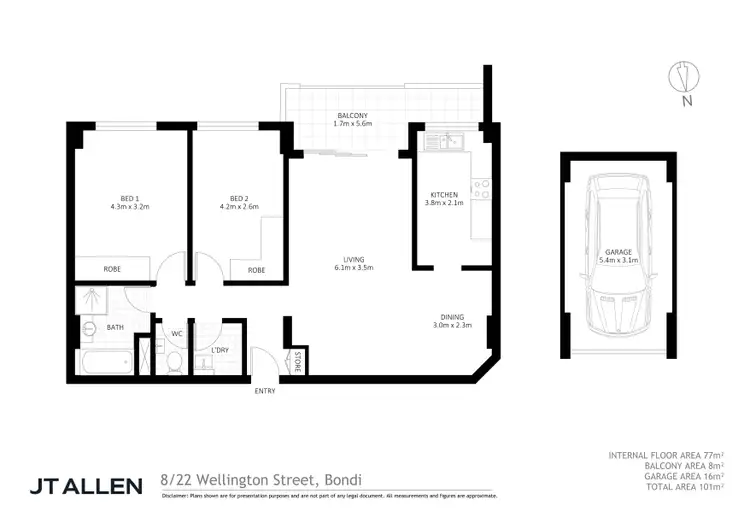 Floorplan of Homely apartment listing, 8/22-28 Wellington Street, Bondi NSW 2026