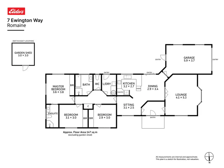 Floorplan of Homely house listing, 7 Ewington Way, Romaine TAS 7320