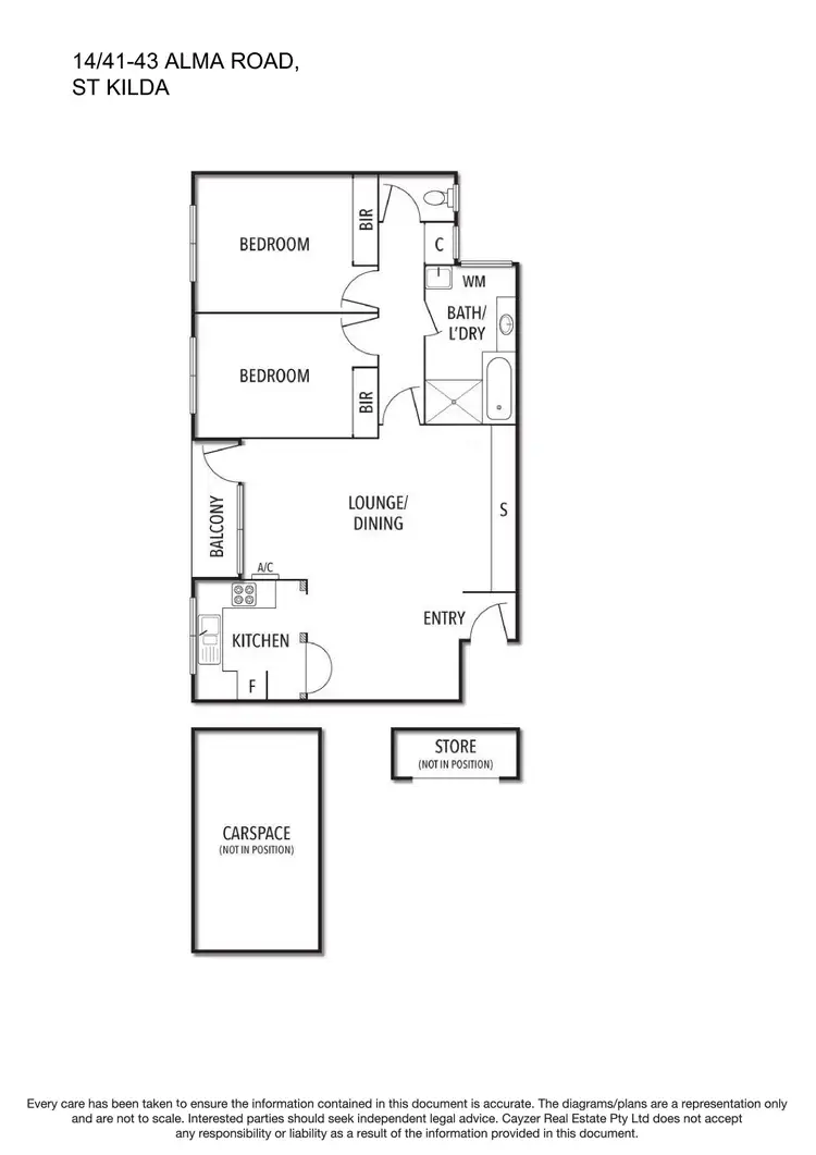 Floorplan of Homely apartment listing, 14/41-43 Alma Road, St Kilda VIC 3182