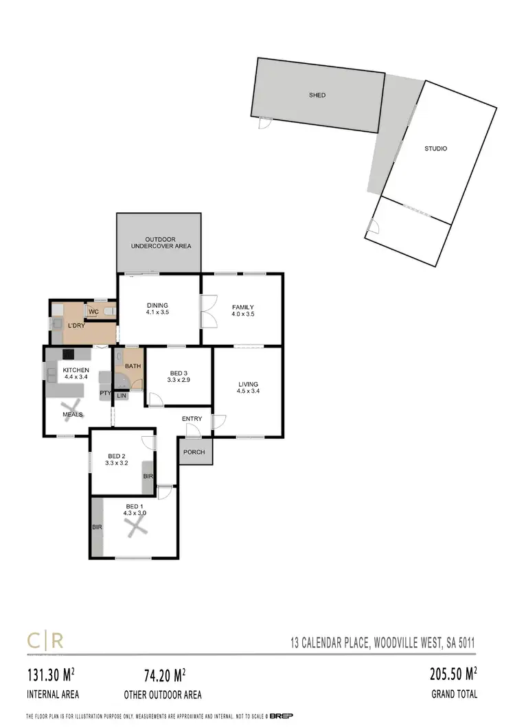Floorplan of Homely house listing, 13 Calendar Place, Woodville West SA 5011