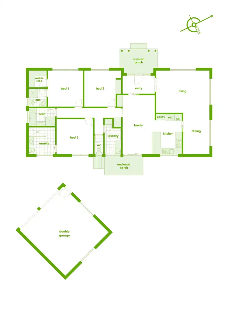 Floorplan of Homely house listing, 1 Hagen Place, Kambah ACT 2902
