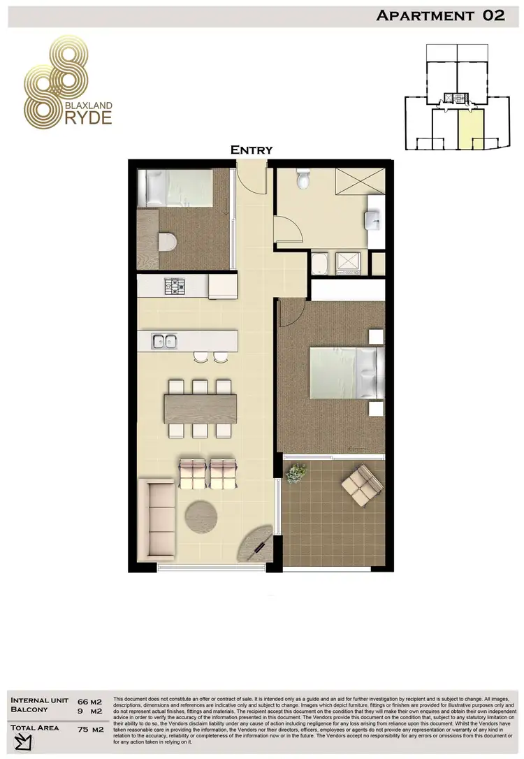 Floorplan of Homely apartment listing, 102/88 Blaxland Road, Ryde NSW 2112